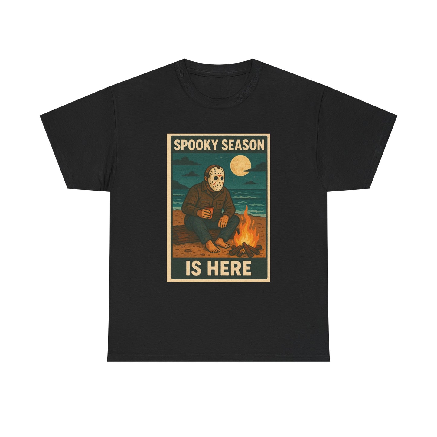 Halloween Horror Tee, Jason Voorhees T-Shirt, Campfire Countdown Shirt, Scary Movie Fan Gift, Unisex Top, Horror Movie Apparel