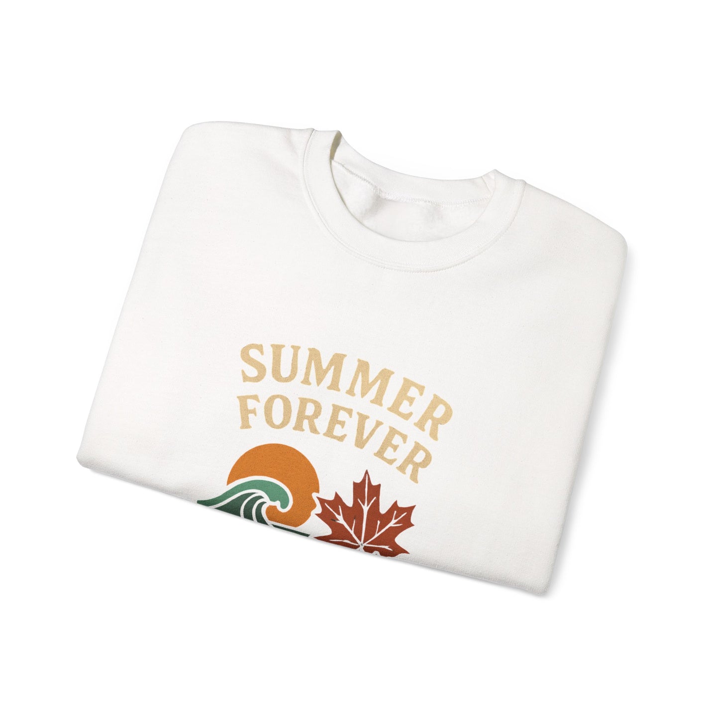 Cozy Fall Sweatshirt: Summer Forever Fall Together, Unisex Crewneck, Autumn Fashion, Seasonal Gift, Casual Wear