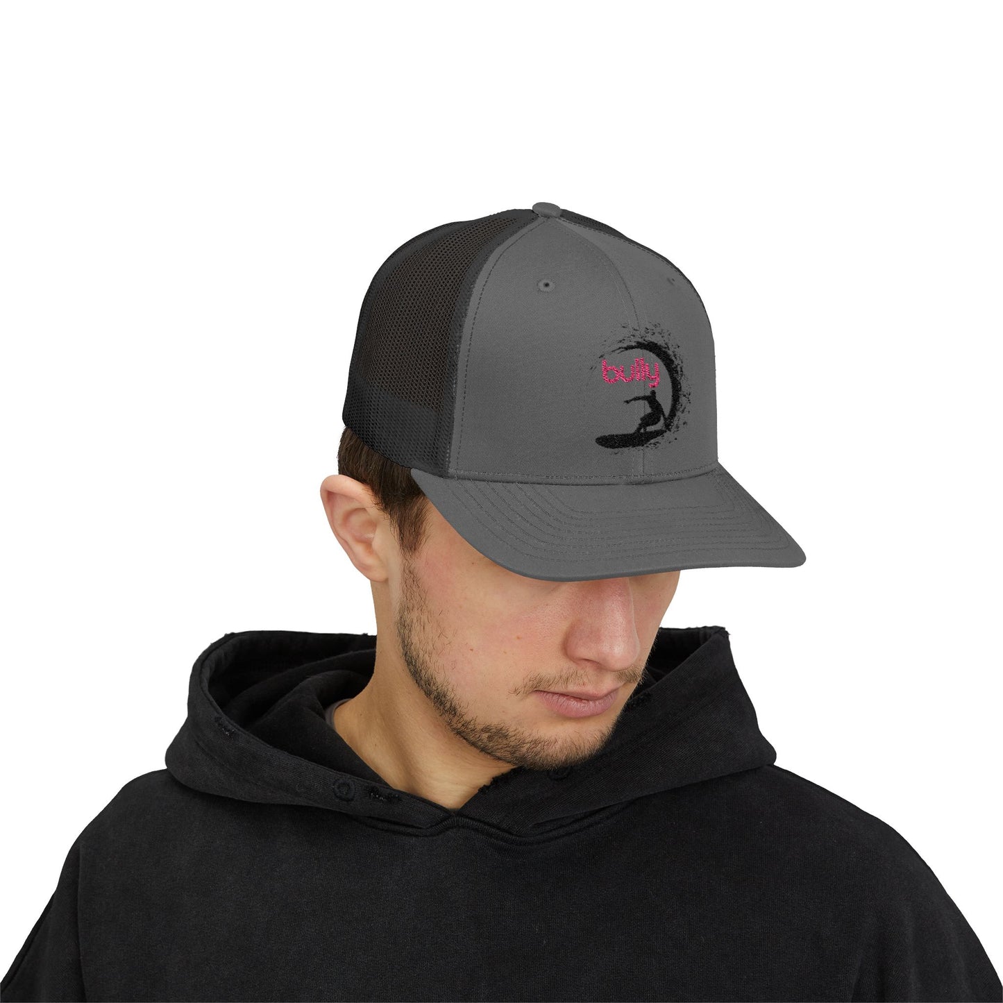 Surf Bully Stylish Snapback Trucker Cap with Unique Design, Perfect for Outdoor Adventures, Casual Wear, and Gifts