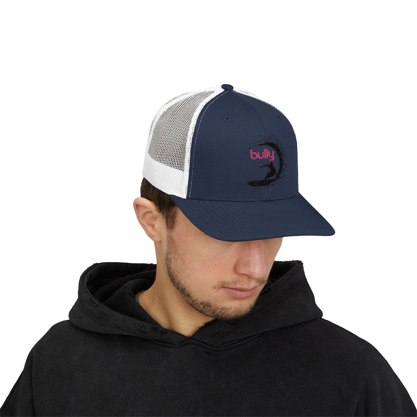 Surf Bully Stylish Snapback Trucker Cap with Unique Design, Perfect for Outdoor Adventures, Casual Wear, and Gifts