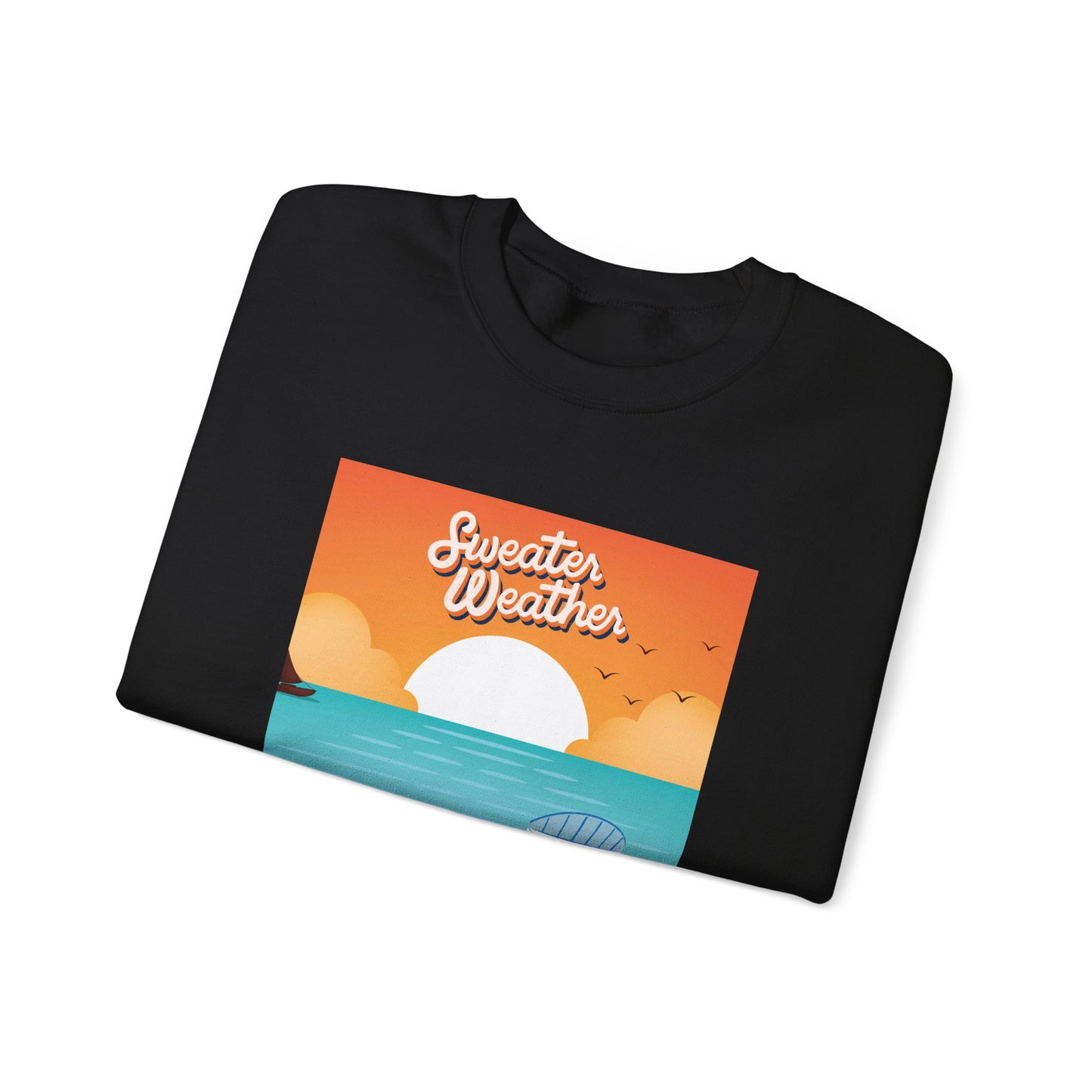 Cozy Beach Vibes Crewneck Sweatshirt - Perfect for Autumn Outings, Sweatshirt Weather, Unisex Gift, Warm Layering