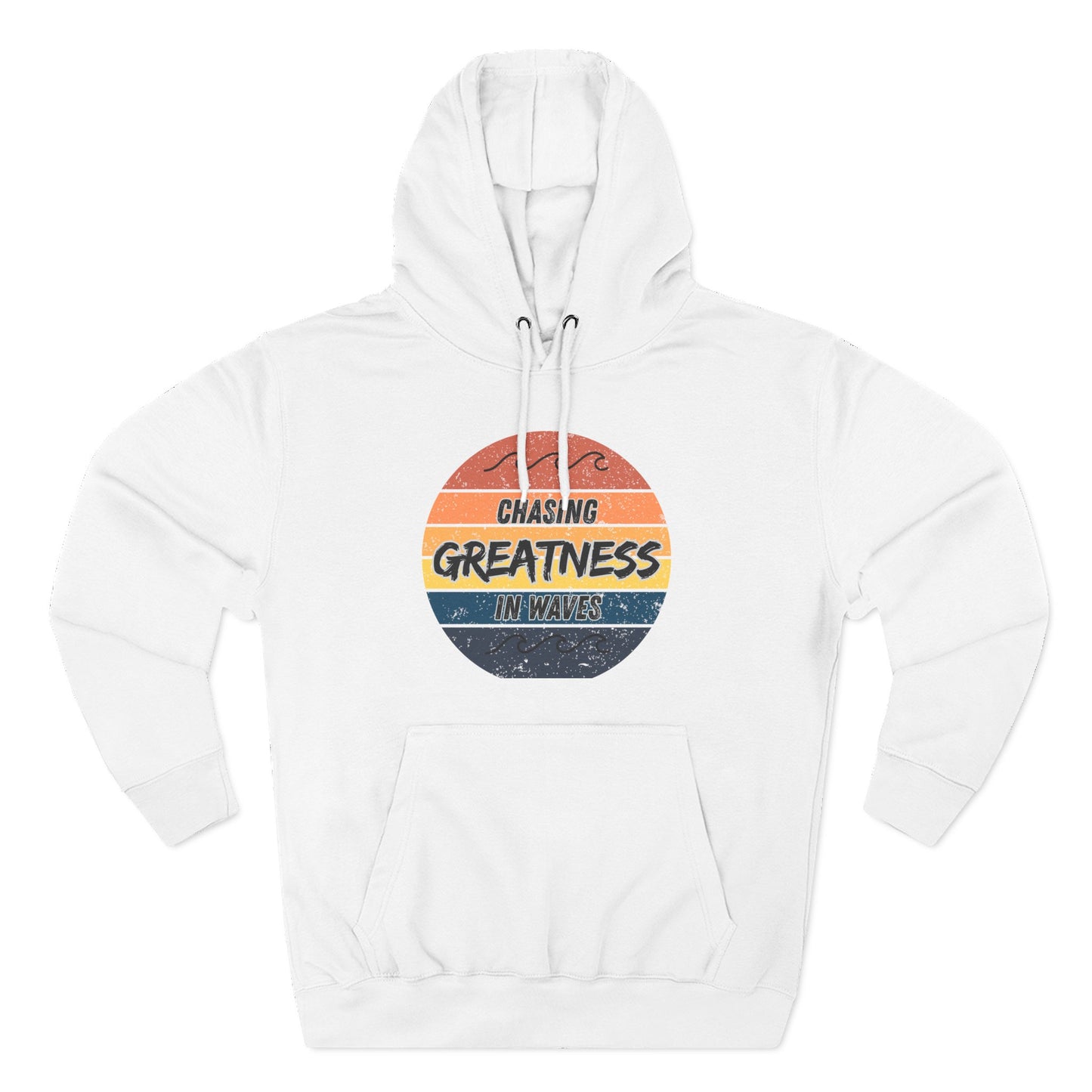 Chasing Greatness Fleece Hoodie | Inspirational Sweater for Motivation | Gifts for Athletes, Fitness Lovers, Cozy Casual Wear