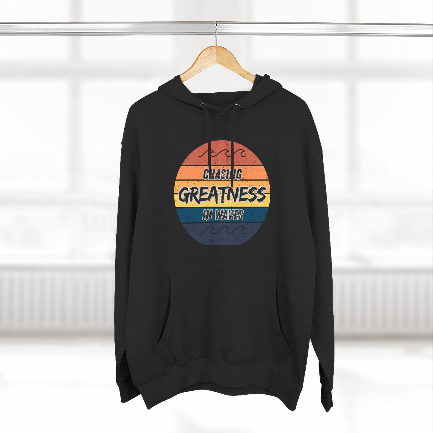 Chasing Greatness Fleece Hoodie | Inspirational Sweater for Motivation | Gifts for Athletes, Fitness Lovers, Cozy Casual Wear