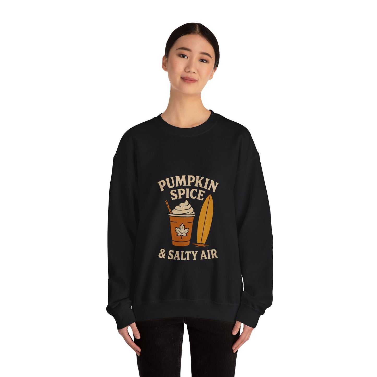 Cozy Pumpkin Spice Sweatshirt for Fall Vibes, Perfect for Autumn, Thanksgiving, Casual Wear, Gift for Her, Beach Bonfire