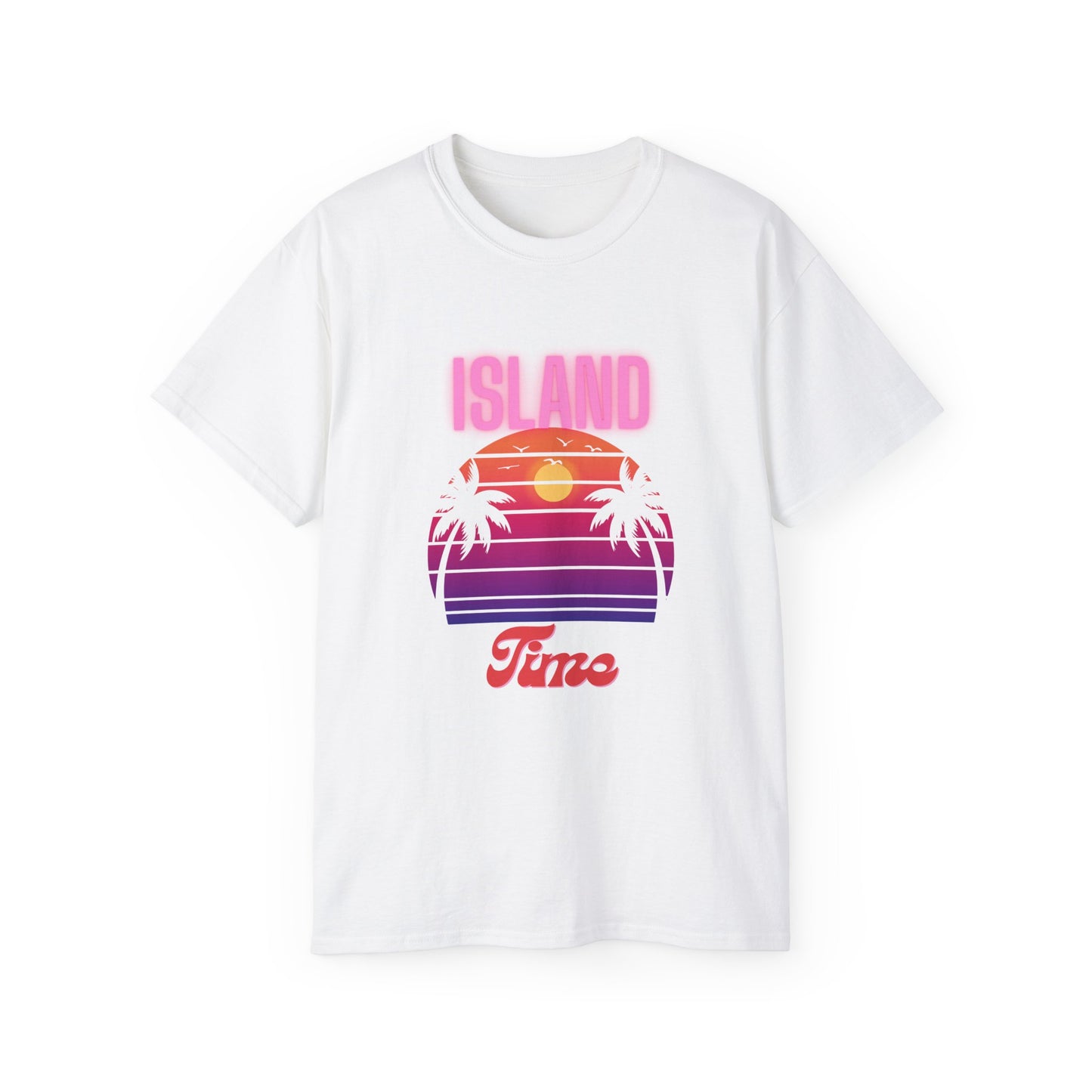 Island Time Men's T-shirt, beach tees, ocean style t-shirt, everyday apparel