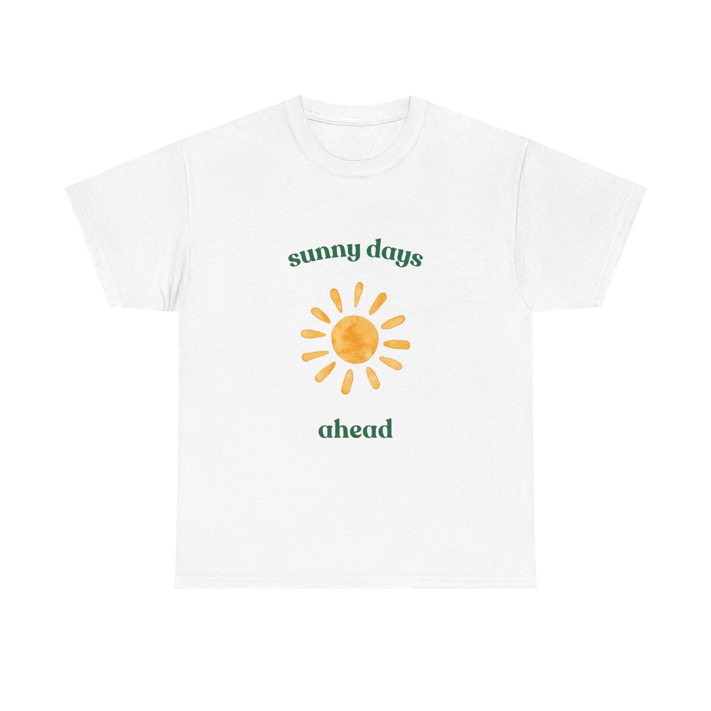 Sunny Days Unisex Heavy Cotton Tee, Casual Wear, Summer T-Shirt, Positive Vibes, Gift for Friends, Relaxed Fit