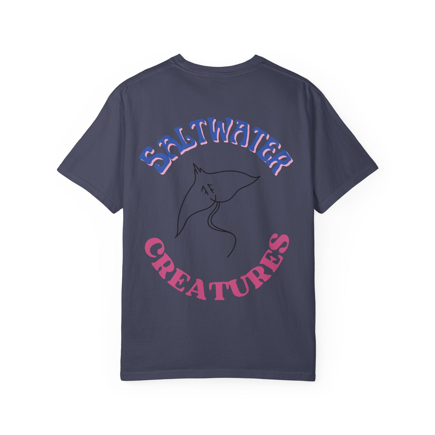 Saltwater Creatures Unisex Garment-Dyed T-Shirt, Beach Vibes Shirt, Summer Apparel, Ocean Lover Gift, Casual Wear for Fun Days