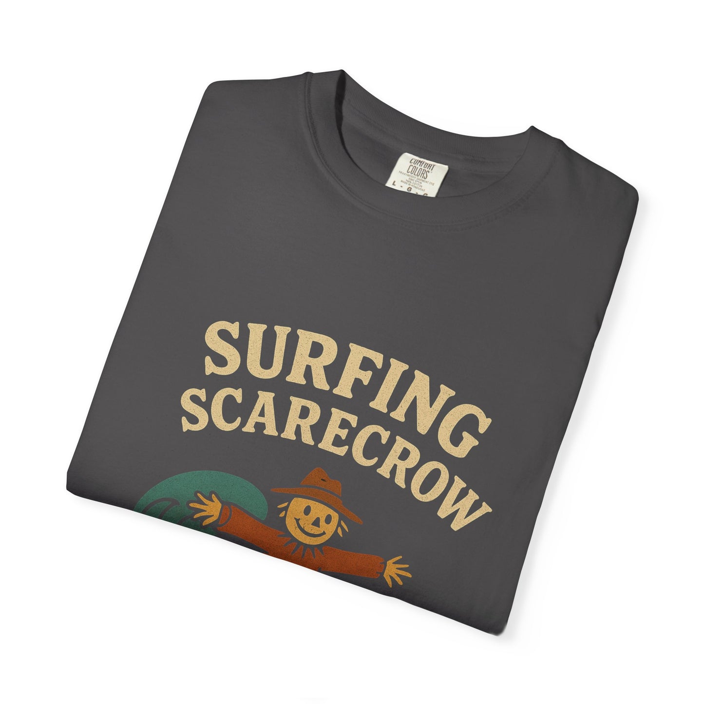 Surfing Scarecrow Unisex T-shirt - Vintage Fall Vibe, Perfect for Beach Days, Casual Outfits, Halloween, and Gifts