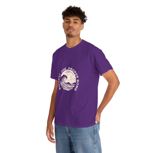 Ocean Wave Graphic Tee, Relaxed Fit Cotton Shirt, Summer Apparel, Casual Wear, Beach Lover Gift