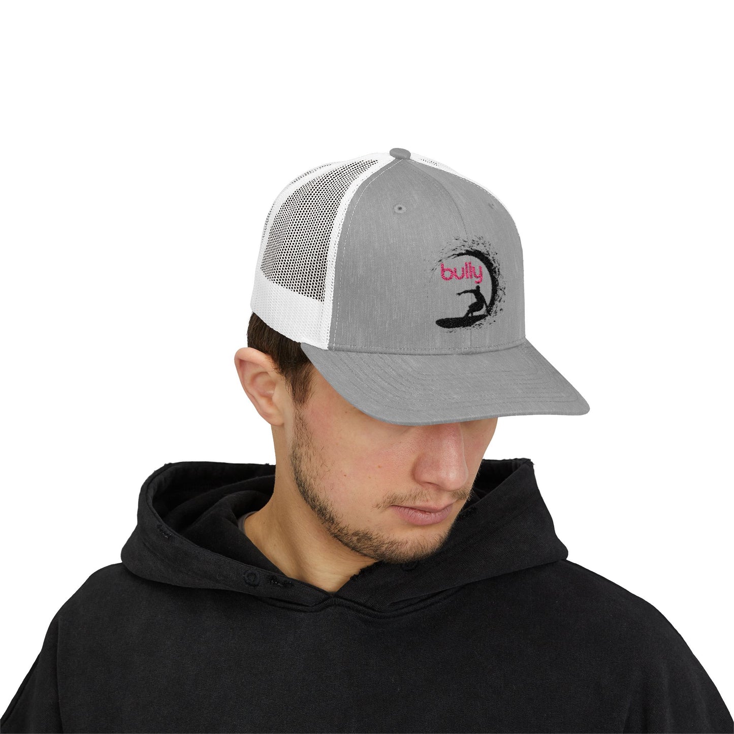 Surf Bully Stylish Snapback Trucker Cap with Unique Design, Perfect for Outdoor Adventures, Casual Wear, and Gifts