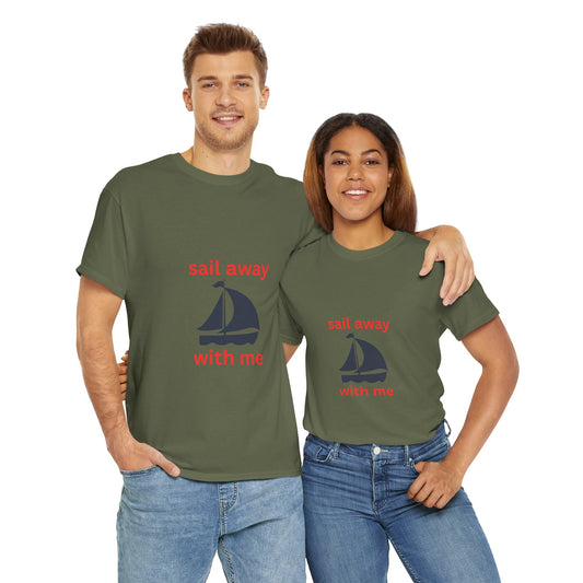 Nautical Adventure Tee, Sail Away T-Shirt, Summer Vacation Shirt, Ocean Lover Gift, Unisex Cotton Tee, Casual Beachwear