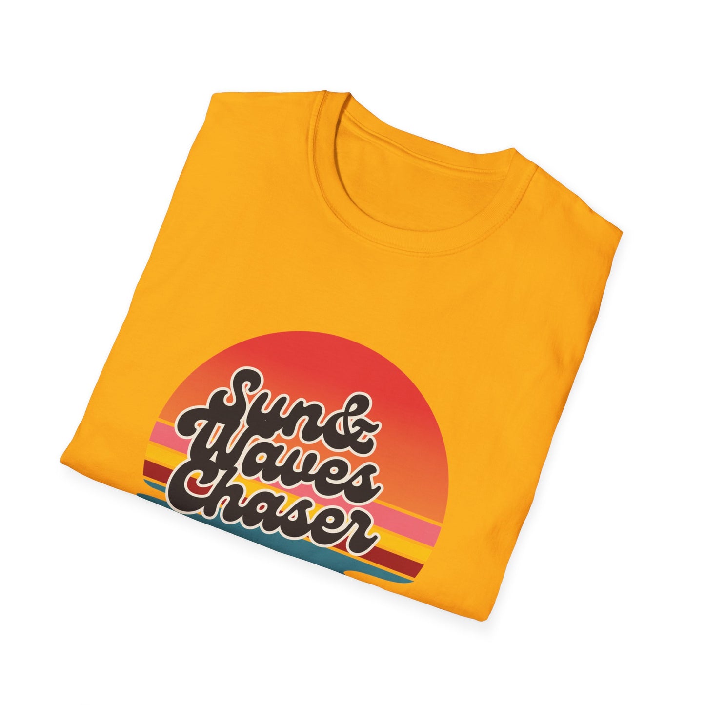 Sun & Waves Chaser T-Shirt, Beach Surf Tee for Men, Beach Surf Tee for Women, Ocean Lover Gift, Summer Vacation Apparel, Summer T-shirt