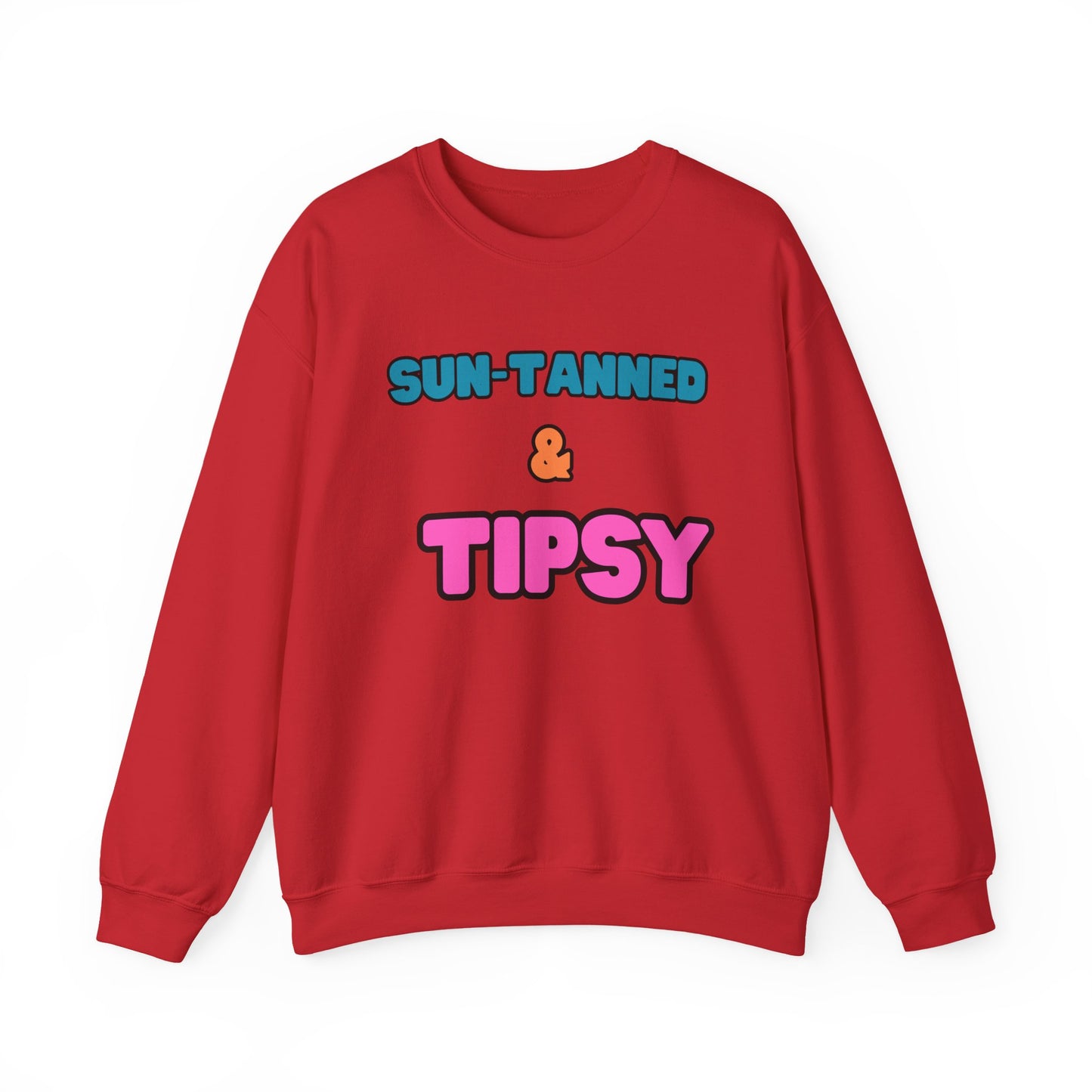 Sun-Tanned & Tipsy Sweatshirt - Summer Vibes, Unisex Pullover, Gift for Friends, Beachwear, Casual Style, Party Ready