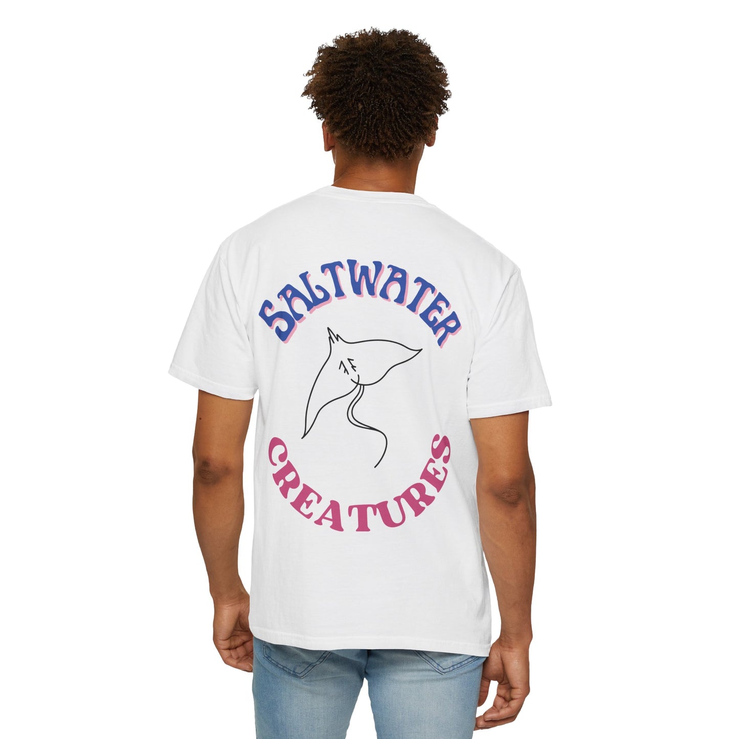Saltwater Creatures Unisex Garment-Dyed T-Shirt, Beach Vibes Shirt, Summer Apparel, Ocean Lover Gift, Casual Wear for Fun Days