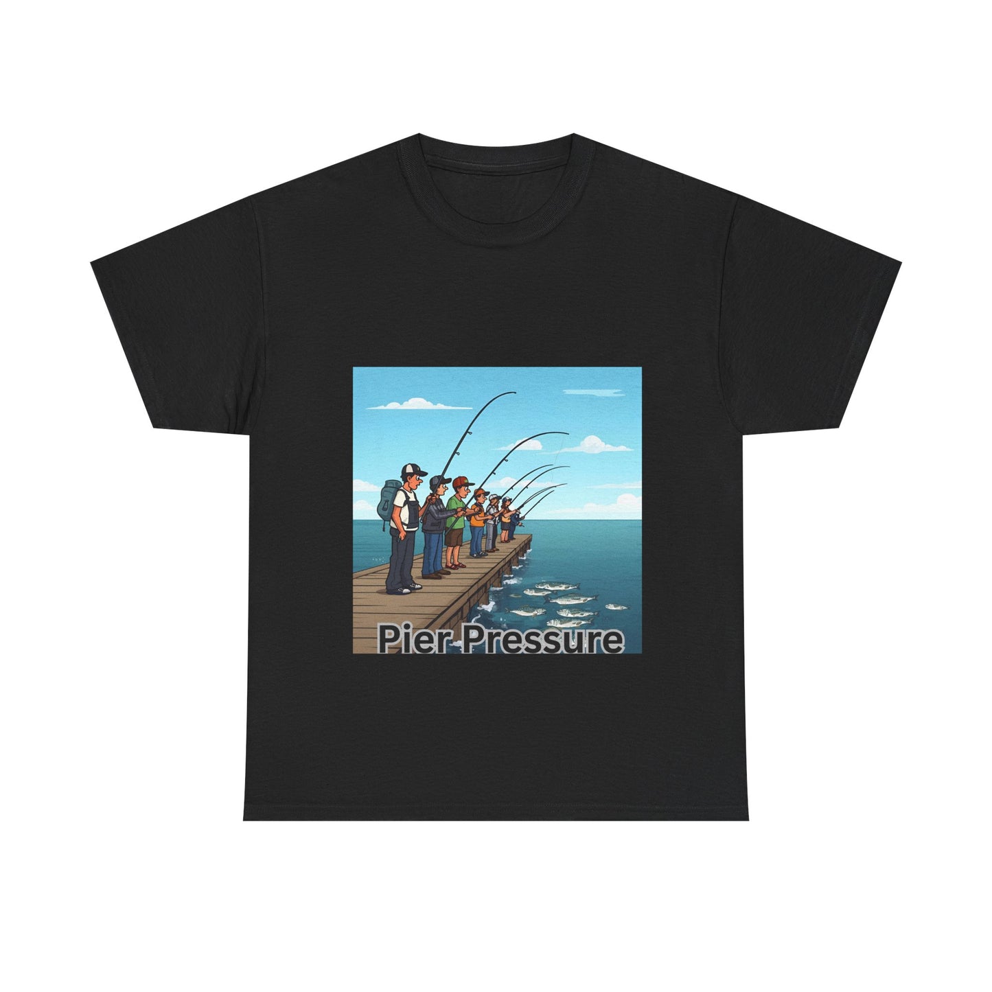 Pier Pressure Fishing T-Shirt, Funny Fishing Tee, Unisex Cotton Tee, Outdoor Adventure Shirt, Gift for Fishermen