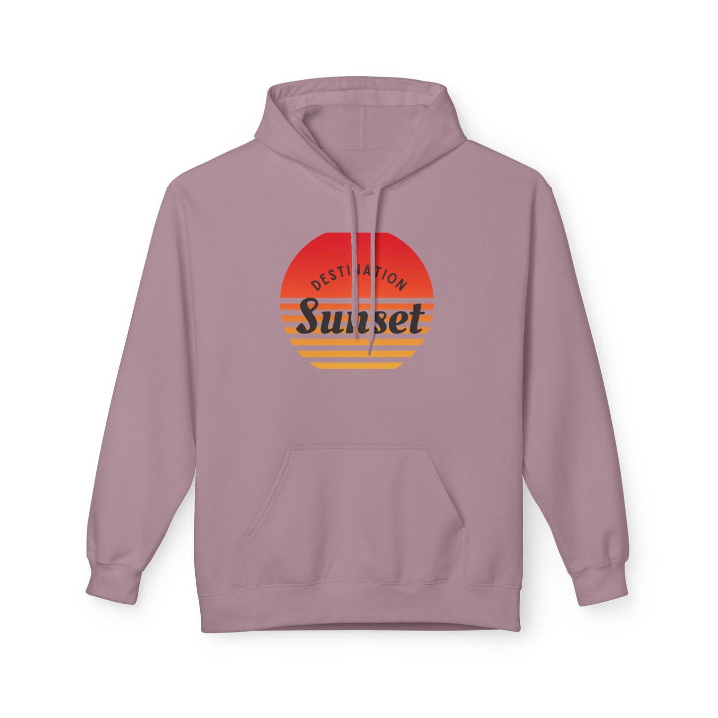Sunset Destination Hoodie, Unisex Midweight Fleece Hoodie for Beach Lovers, Cozy Autumn Sweatshirt, Gift for Travelers, Summer Vibes Apparel