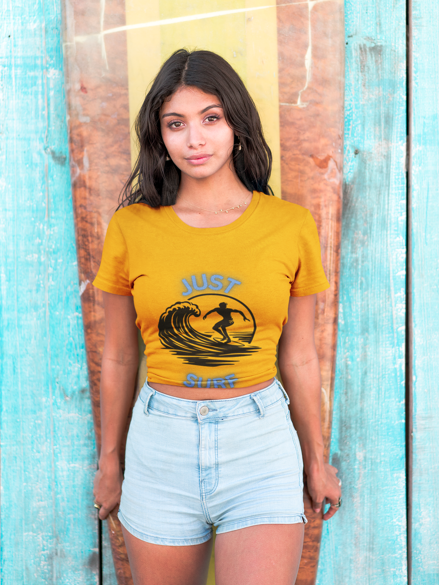 Just Surf Women's Tshirts, surfer tees, beach, waves, ocean vibe tees