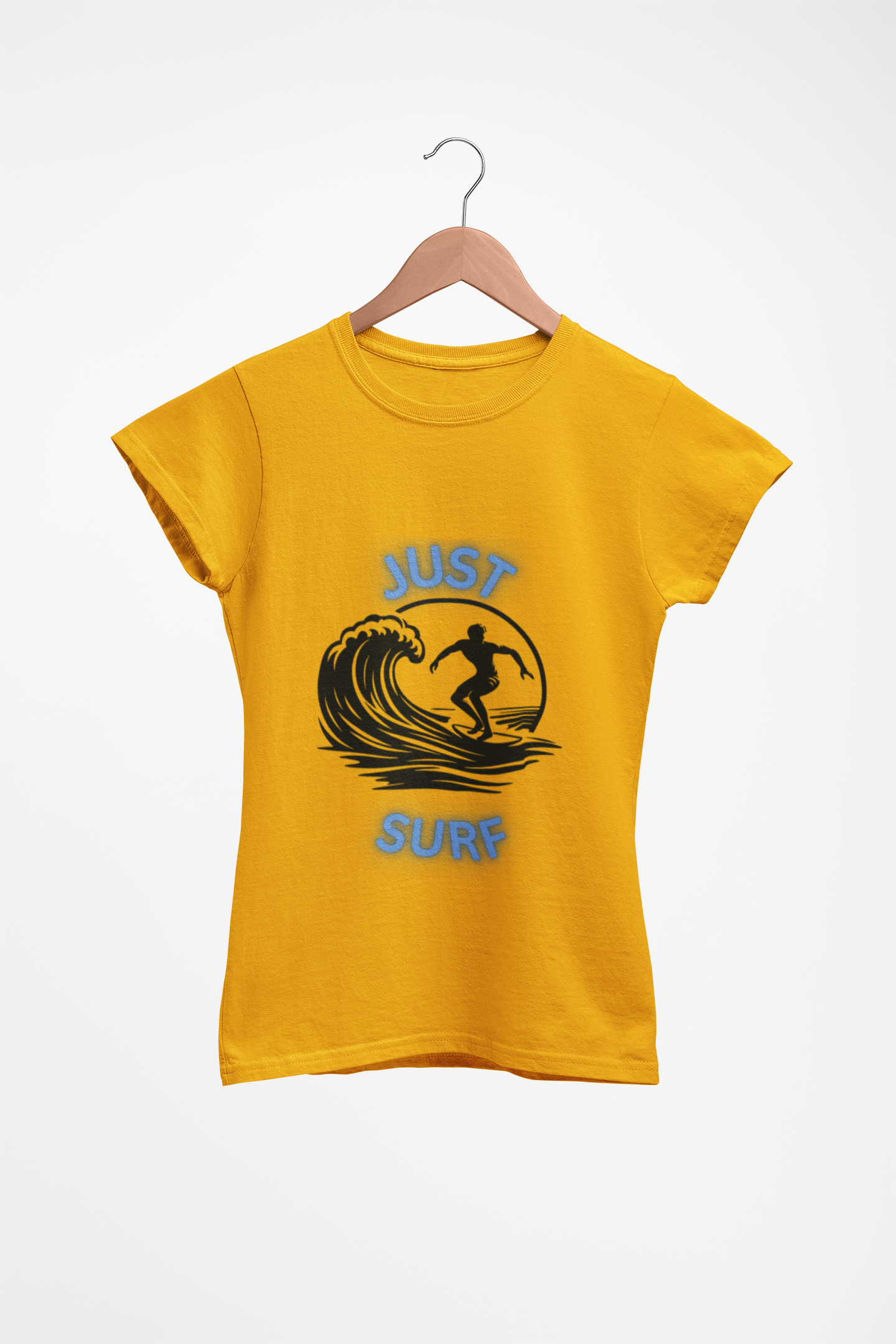 Just Surf Women's Tshirts, surfer tees, beach, waves, ocean vibe tees