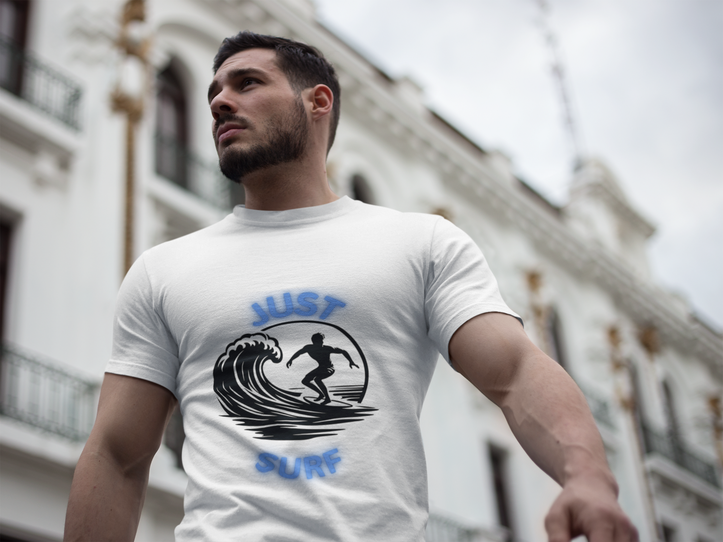 Just Surf Men's T-Shirt, surfing tee, beach t-shirt, vacation outfit, sun seeker