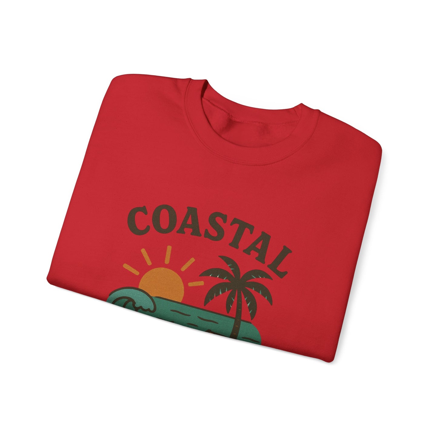 Coastal Chill Crewneck Sweatshirt - Perfect for Beach Lovers, Summer Vibes, Relaxation, Gifts, Outdoor Adventures