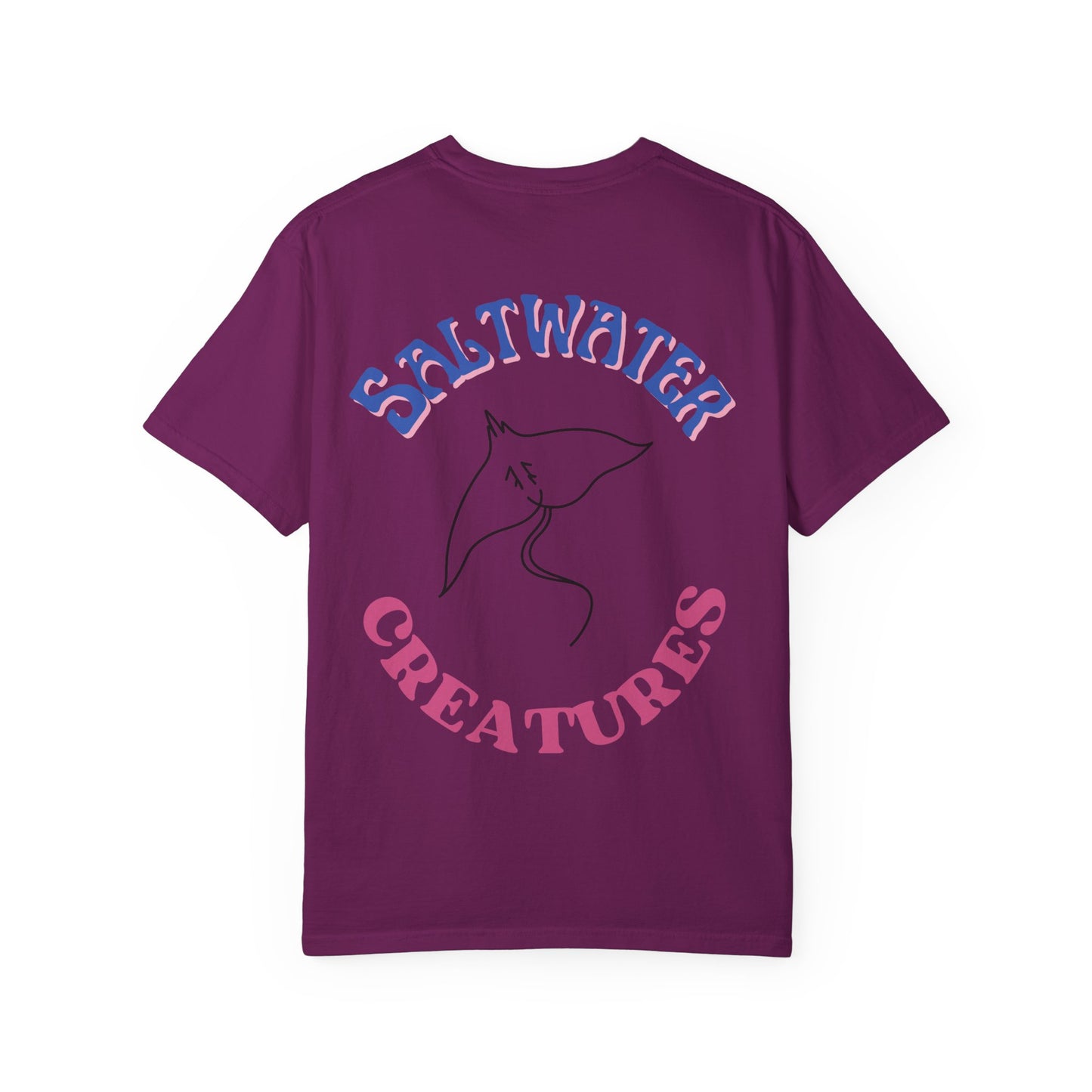 Saltwater Creatures Unisex Garment-Dyed T-Shirt, Beach Vibes Shirt, Summer Apparel, Ocean Lover Gift, Casual Wear for Fun Days