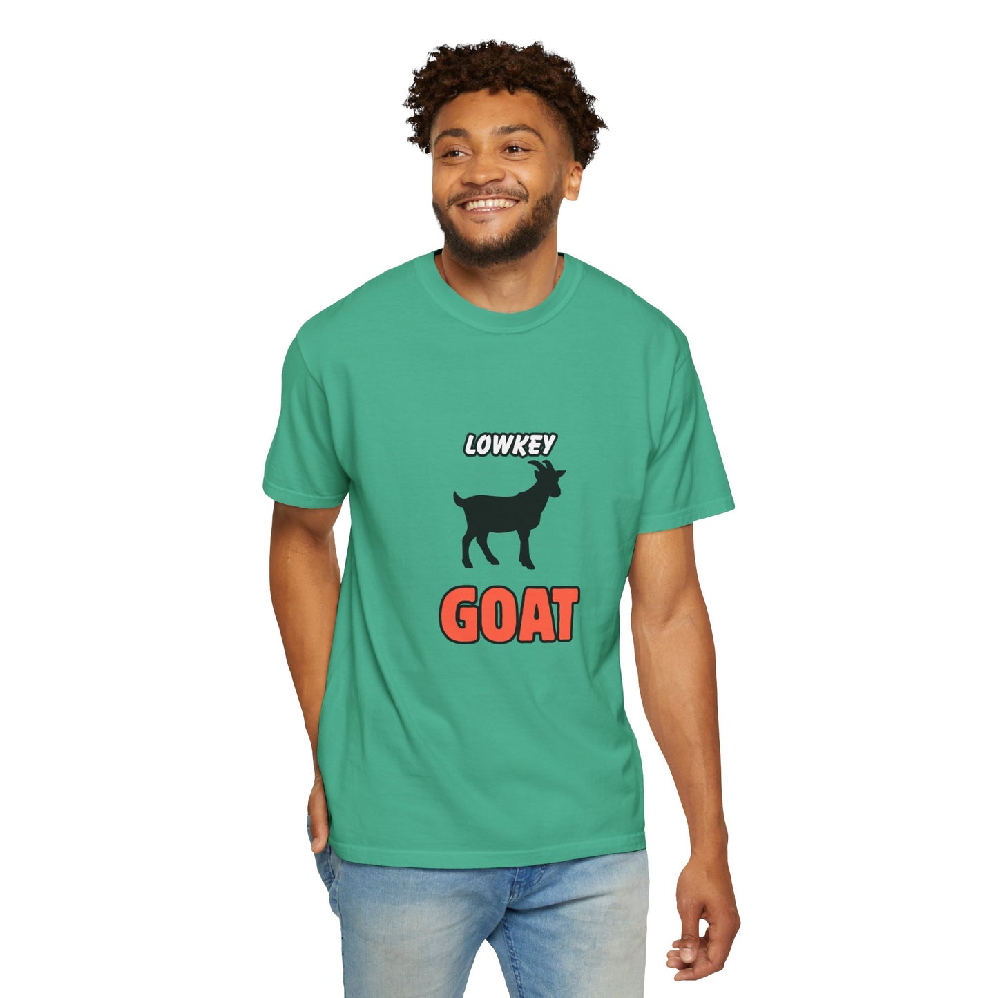 GOAT Unisex Garment-Dyed T-Shirt, Funny Tee for Animal Lovers, Gifts for Friends, CasualWear, Lowkey Humor Shirt
