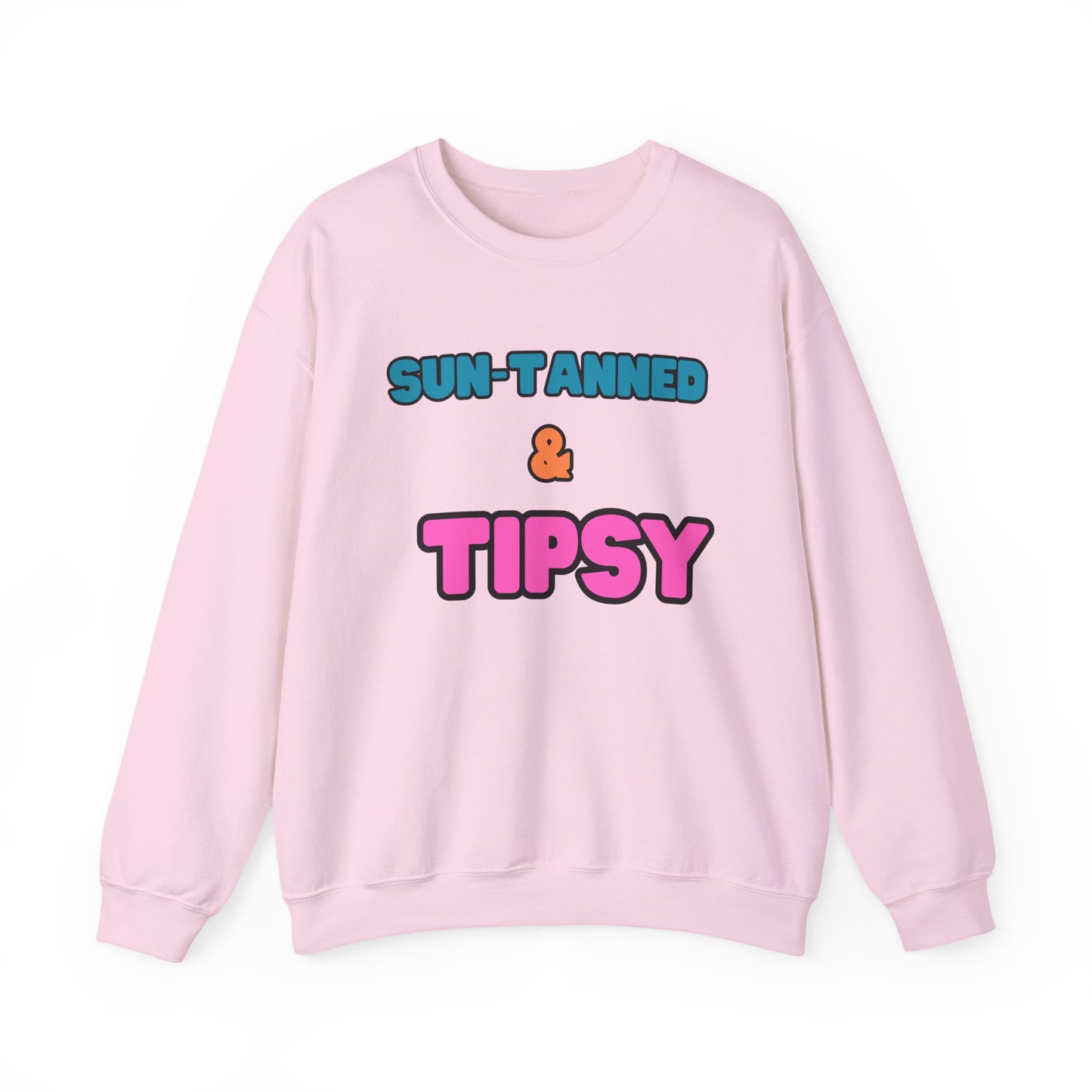 Sun-Tanned & Tipsy Sweatshirt - Summer Vibes, Unisex Pullover, Gift for Friends, Beachwear, Casual Style, Party Ready