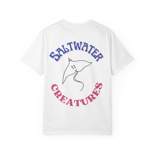 Saltwater Creatures Unisex Garment-Dyed T-Shirt, Beach Vibes Shirt, Summer Apparel, Ocean Lover Gift, Casual Wear for Fun Days