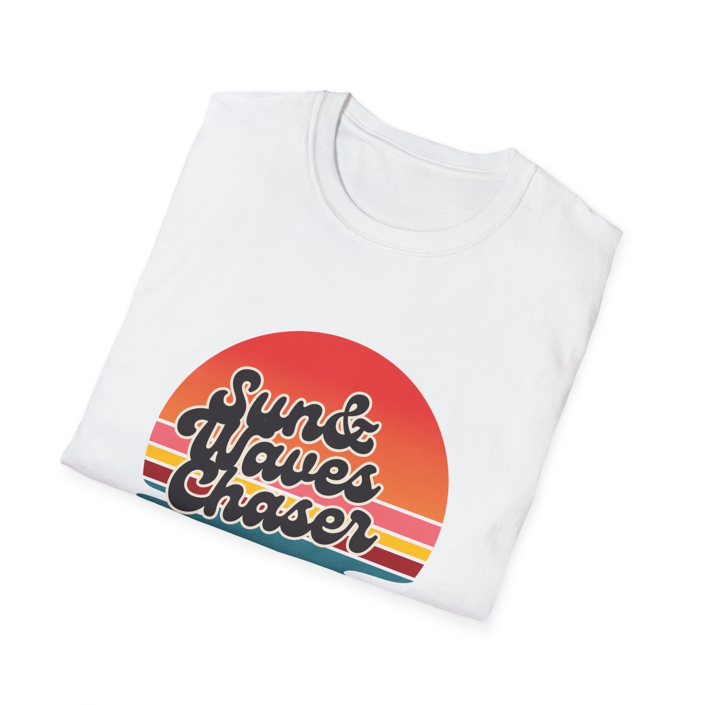 Sun & Waves Chaser T-Shirt, Beach Surf Tee for Men, Beach Surf Tee for Women, Ocean Lover Gift, Summer Vacation Apparel, Summer T-shirt