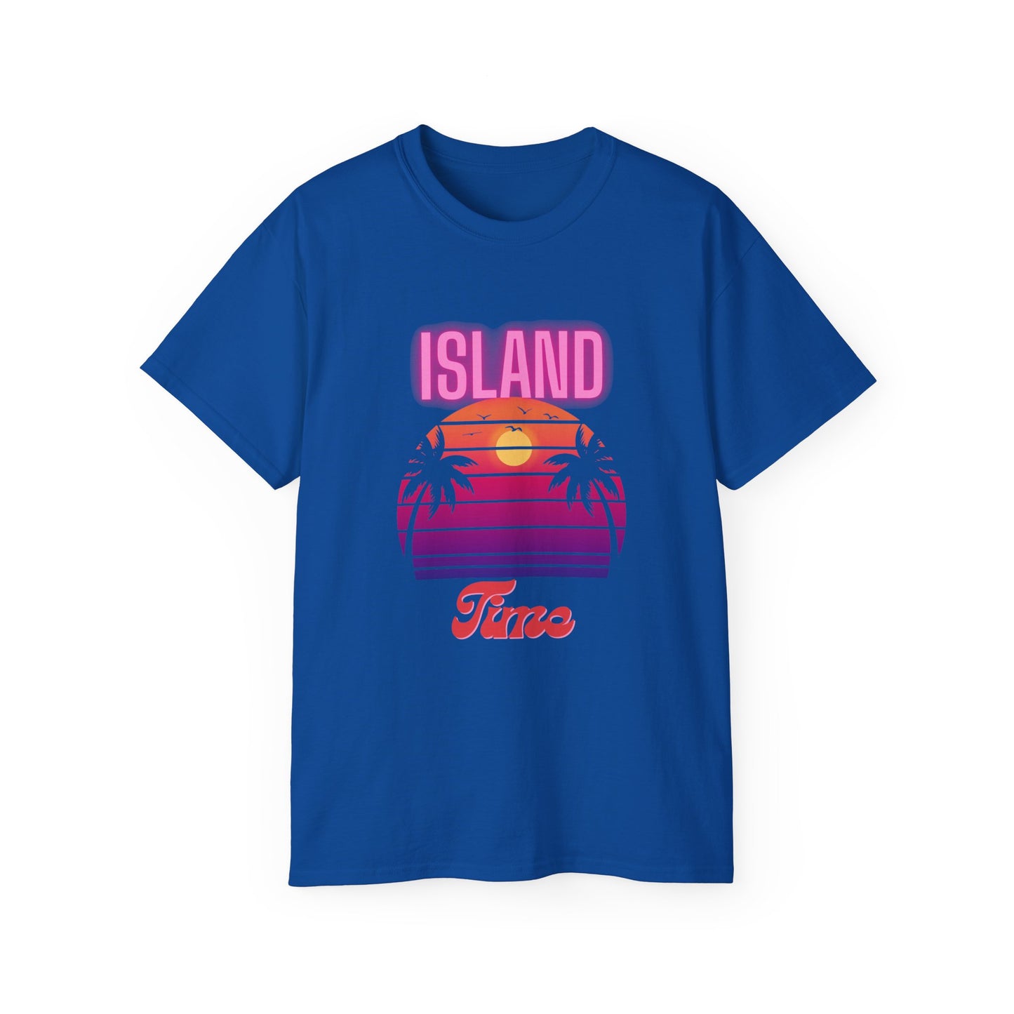 Island Time Men's T-shirt, beach tees, ocean style t-shirt, everyday apparel