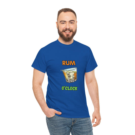 Rum O'Clock Unisex Tee, Summer Tees, Party Shirt, Gift for Rum Lovers, Casual Outfit