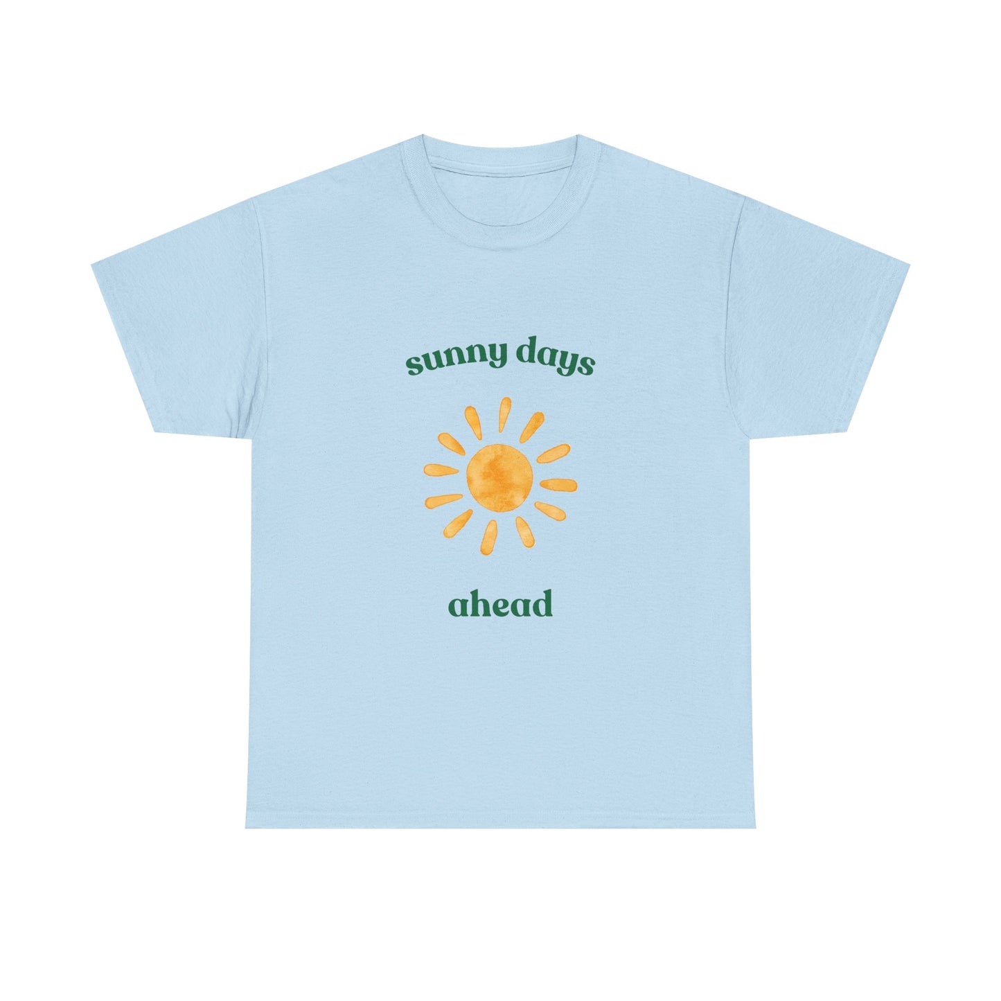 Sunny Days Unisex Heavy Cotton Tee, Casual Wear, Summer T-Shirt, Positive Vibes, Gift for Friends, Relaxed Fit