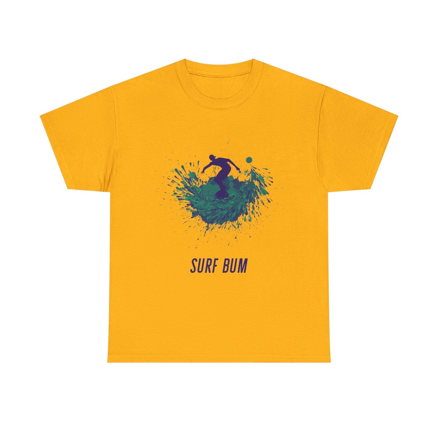 Surf Bum Unisex Heavy Cotton Tee, Beach T-Shirt, Surfing Apparel, Casual Summer Wear, Gift for Surfers, Coastal Lifestyle