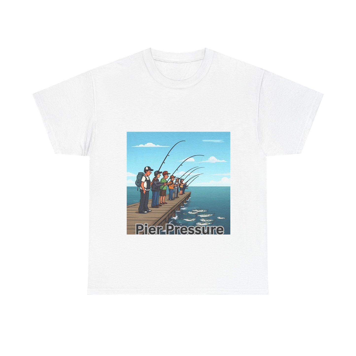 Pier Pressure Fishing T-Shirt, Funny Fishing Tee, Unisex Cotton Tee, Outdoor Adventure Shirt, Gift for Fishermen