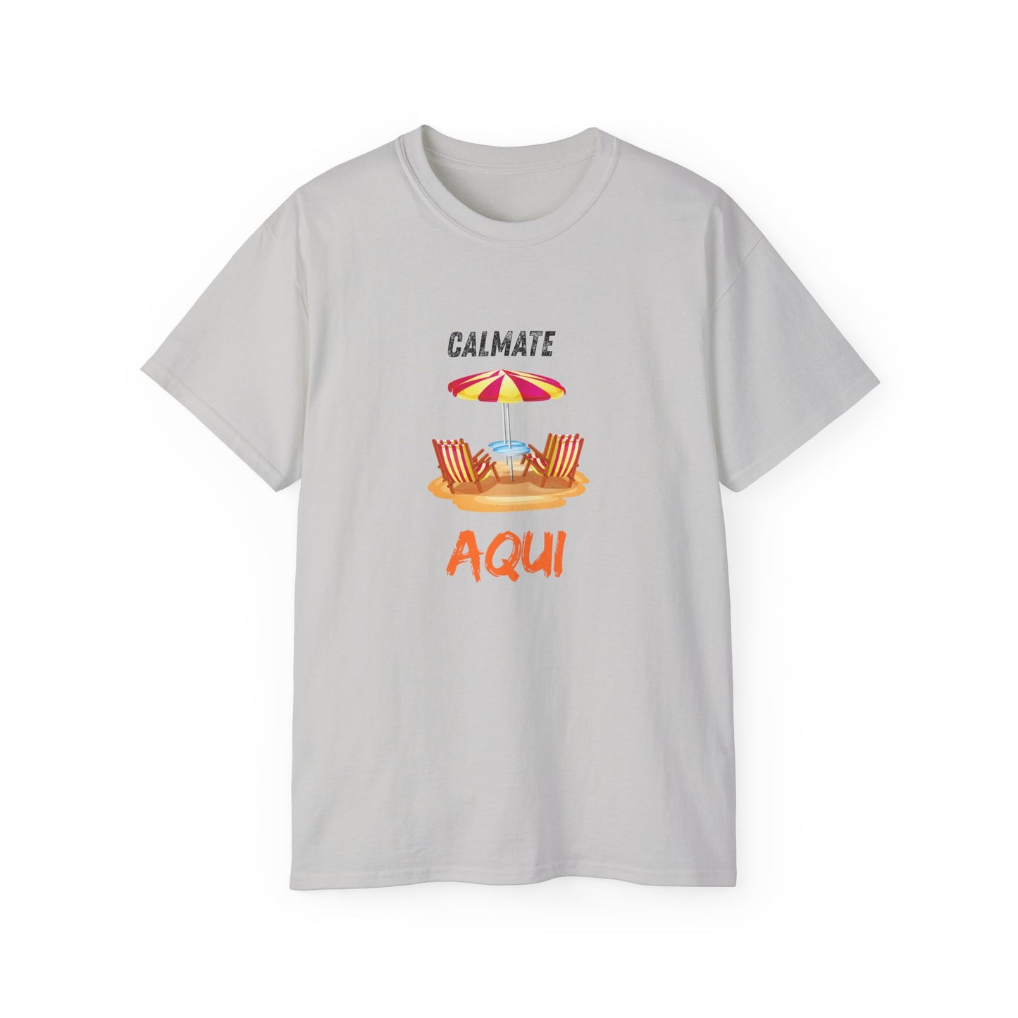 Calmate Aqui Men's T-Shirt, beach vibes, summer shirt, everyday apparel