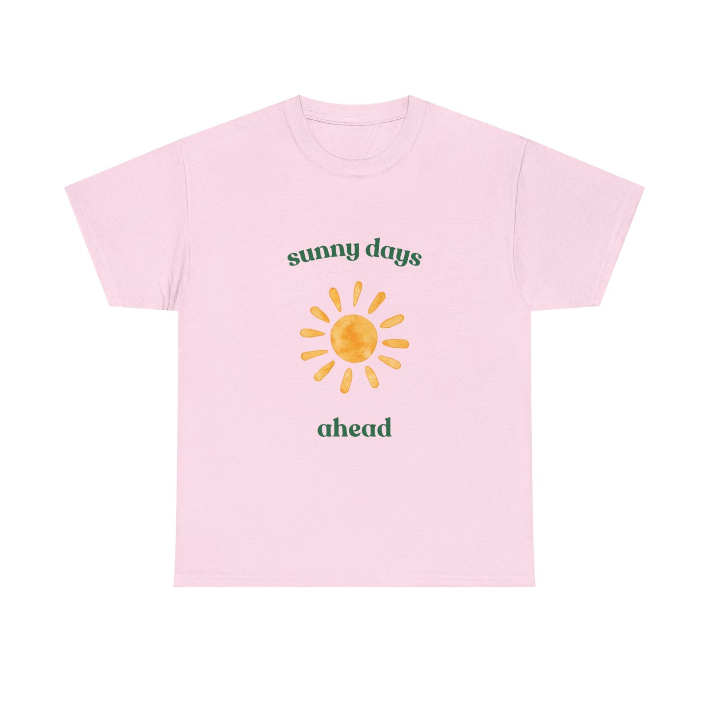 Sunny Days Unisex Heavy Cotton Tee, Casual Wear, Summer T-Shirt, Positive Vibes, Gift for Friends, Relaxed Fit