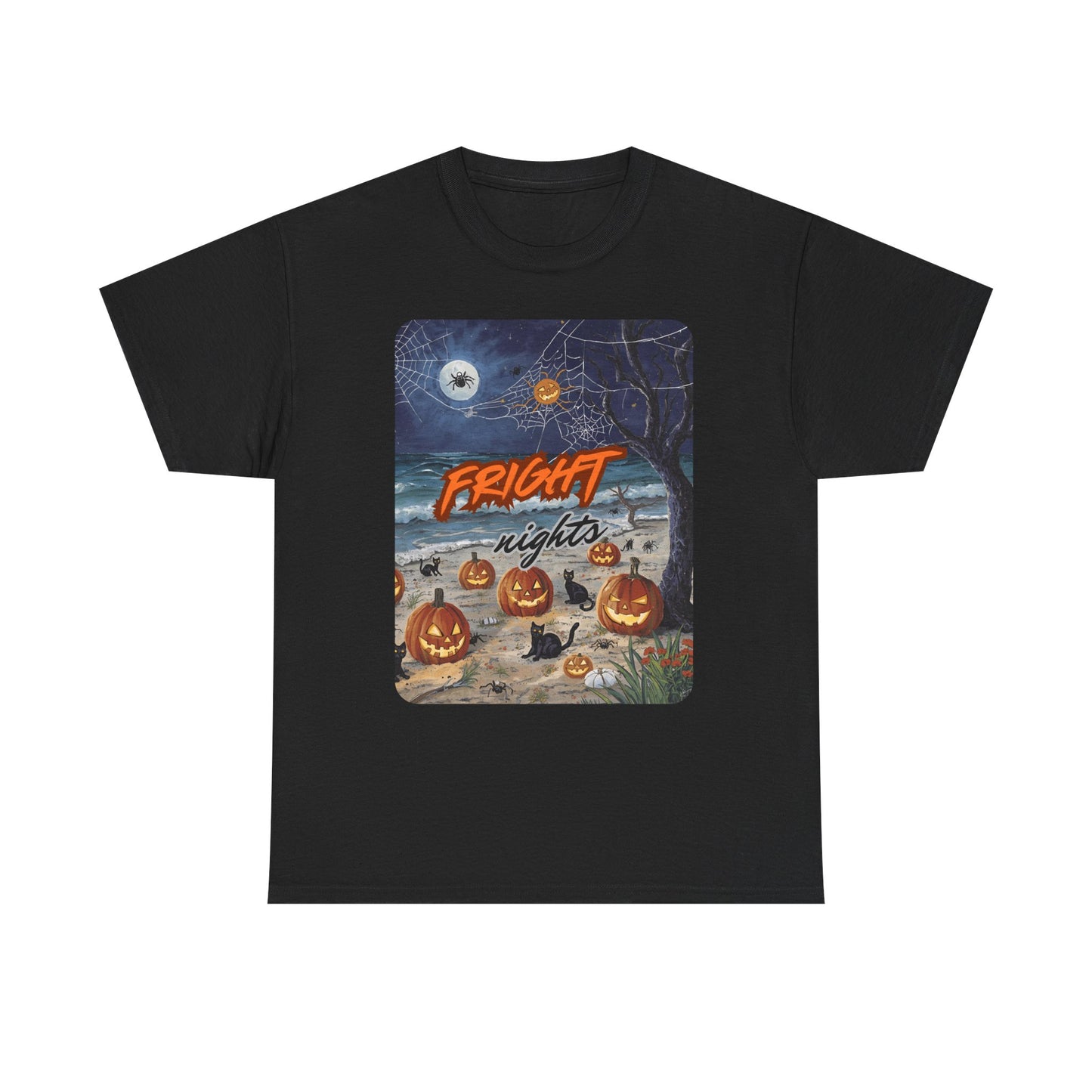 Halloween Tee, Spider Web Shirt, Black Cat T-Shirt, Pumpkin Top, Witchy Apparel, Goth Clothing