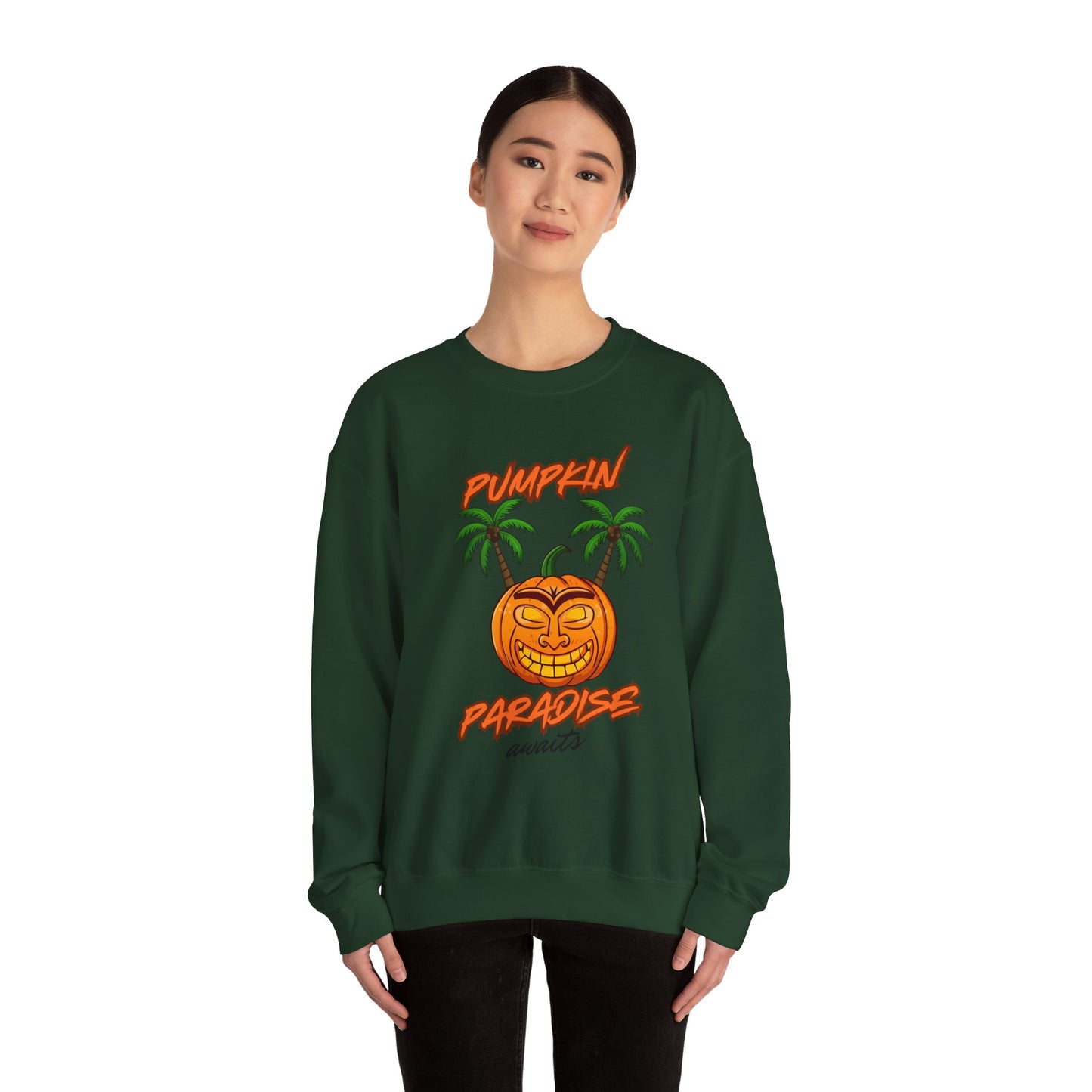 Pumpkin Paradise Crewneck Sweatshirt | Cozy Fall Fashion, Halloween Apparel, Unisex Sweatshirt, Pumpkin Lover Gift, Autumn Style