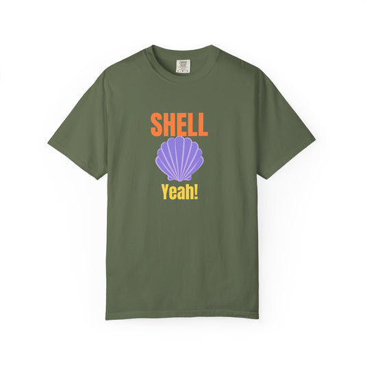 Shell Yeah! Women's T-shirt, seashell tees, beach, casual, every season tee, sun tshirt