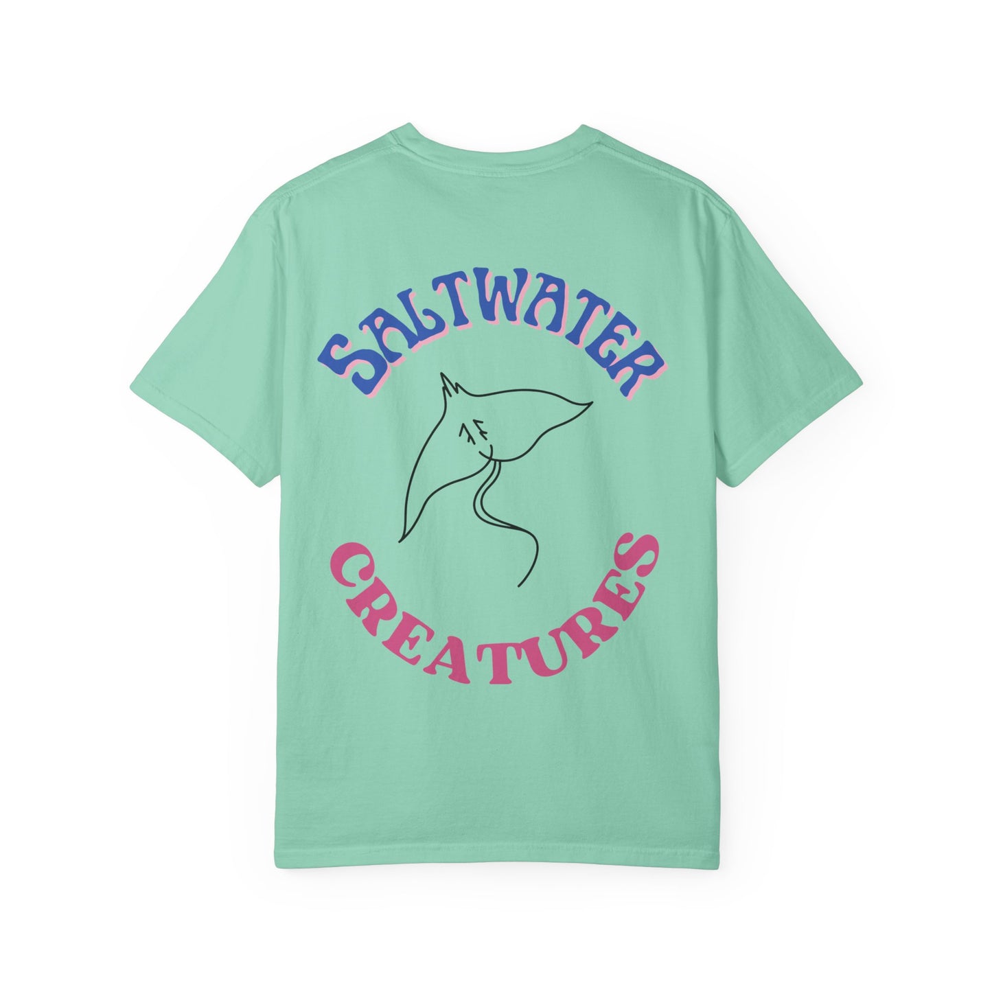 Saltwater Creatures Unisex Garment-Dyed T-Shirt, Beach Vibes Shirt, Summer Apparel, Ocean Lover Gift, Casual Wear for Fun Days