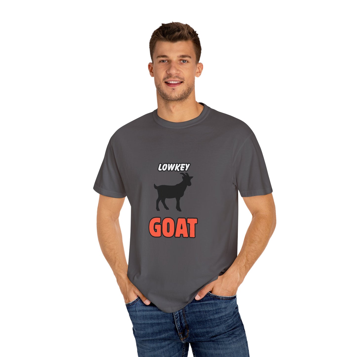 GOAT Unisex Garment-Dyed T-Shirt, Funny Tee for Animal Lovers, Gifts for Friends, CasualWear, Lowkey Humor Shirt