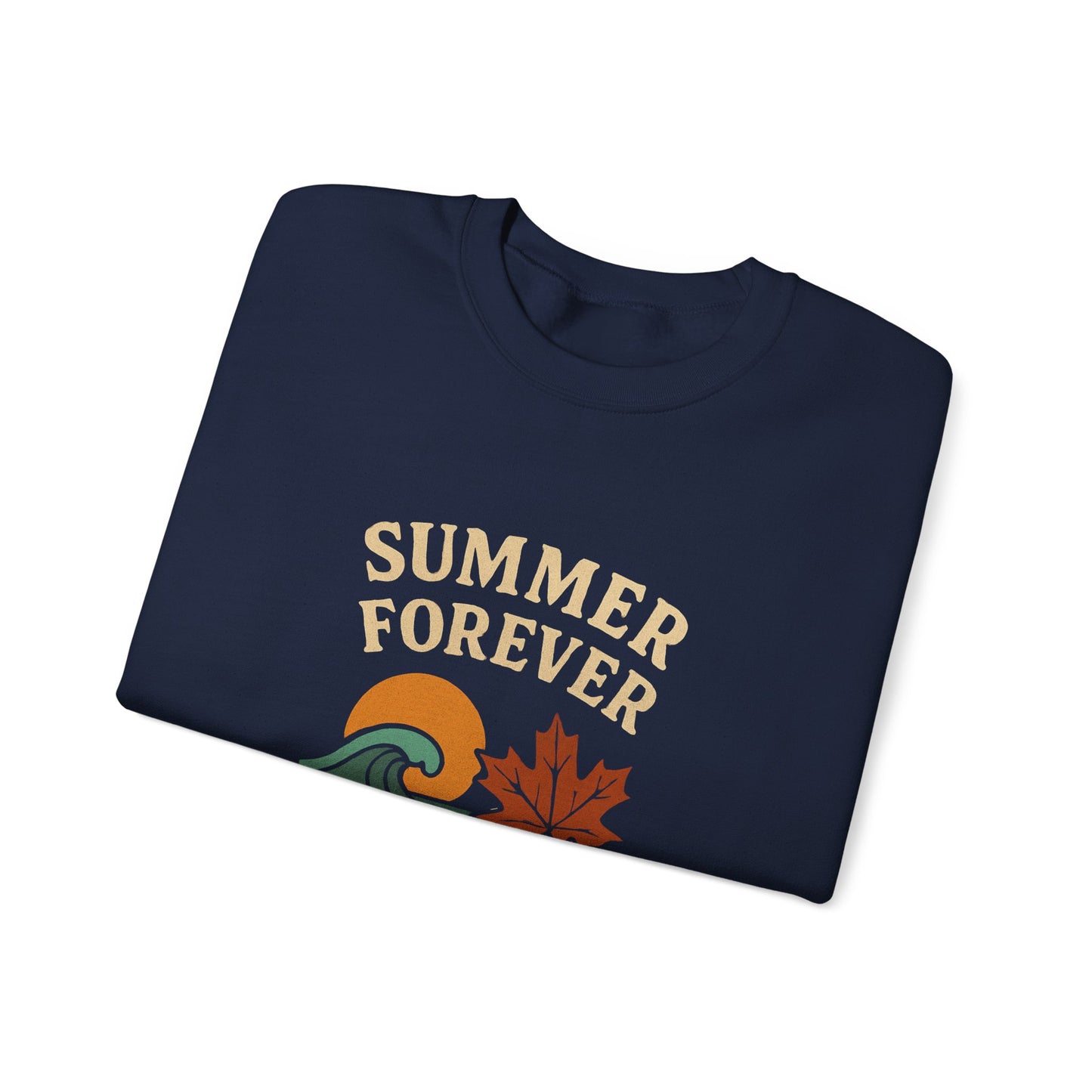 Cozy Fall Sweatshirt: Summer Forever Fall Together, Unisex Crewneck, Autumn Fashion, Seasonal Gift, Casual Wear