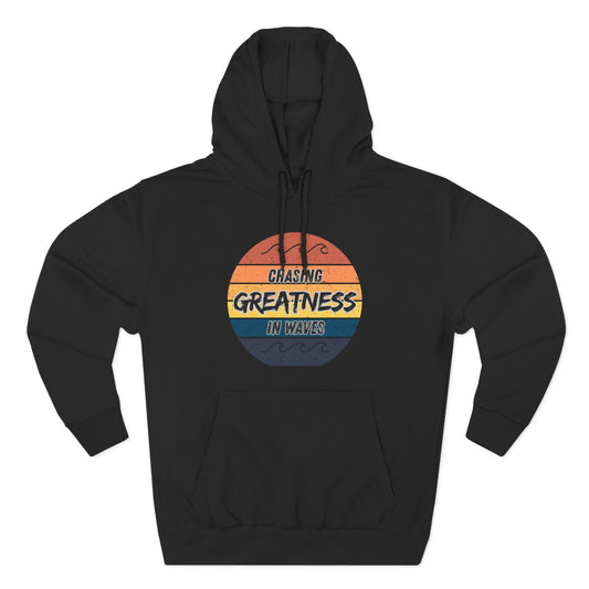 Chasing Greatness Fleece Hoodie | Inspirational Sweater for Motivation | Gifts for Athletes, Fitness Lovers, Cozy Casual Wear