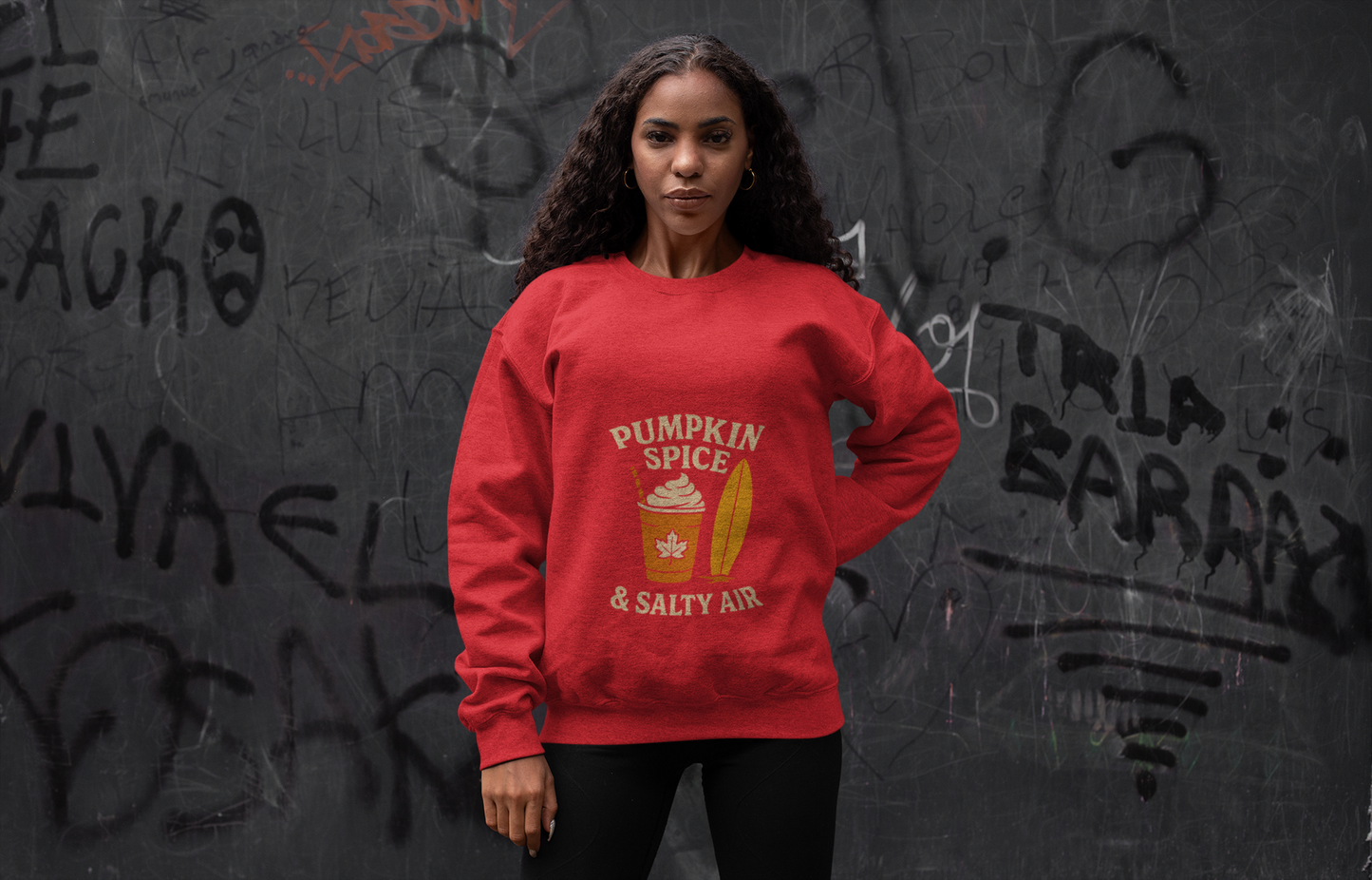 Cozy Pumpkin Spice Sweatshirt for Fall Vibes, Perfect for Autumn, Thanksgiving, Casual Wear, Gift for Her, Beach Bonfire