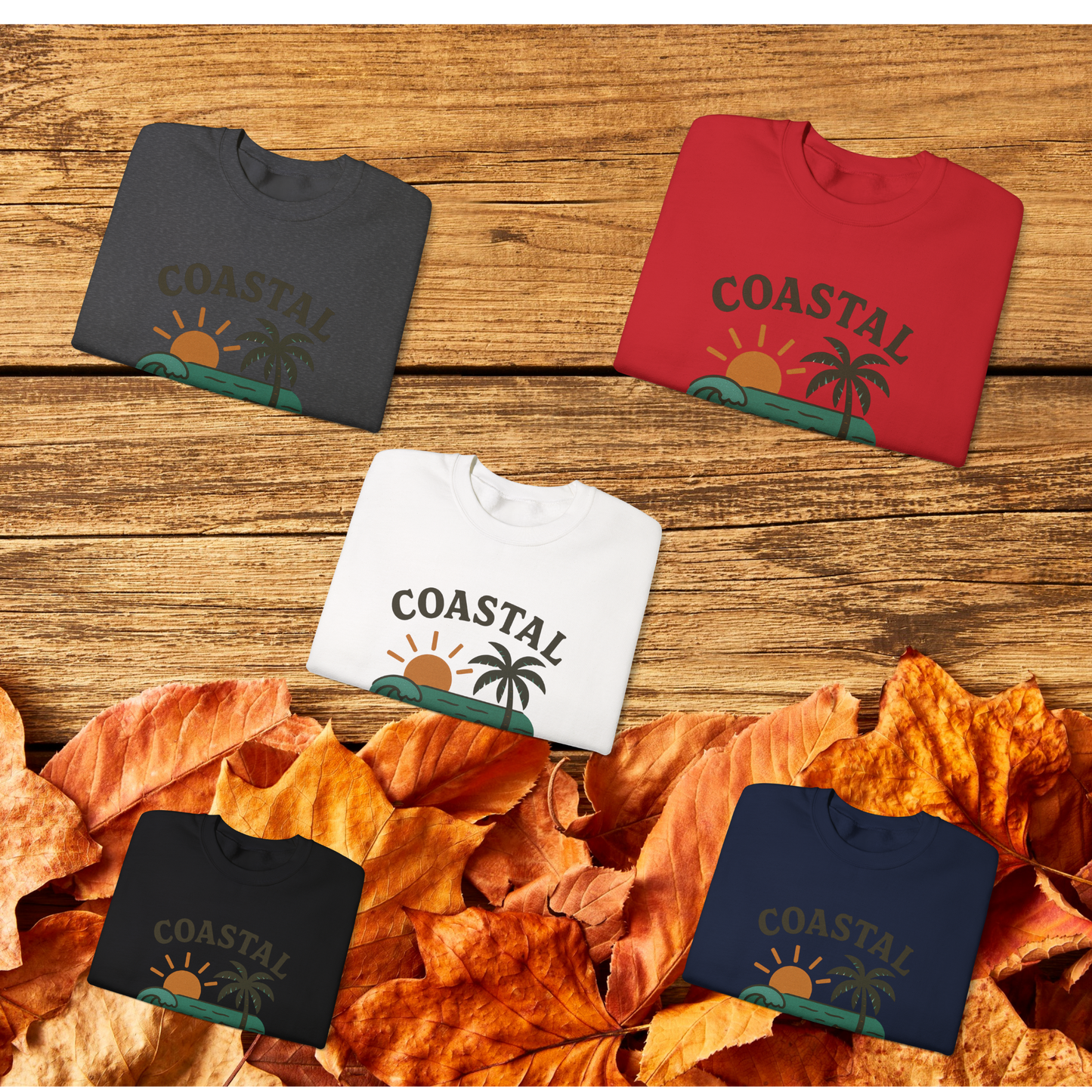 Coastal Chill Crewneck Sweatshirt - Perfect for Beach Lovers, Summer Vibes, Relaxation, Gifts, Outdoor Adventures