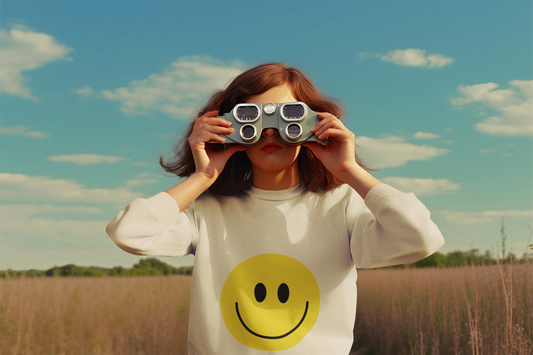 Smile Graphic Crewneck Sweatshirt, Unisex Smile Sweater, Cozy Gift for Him/Her, Cute Loungewear, Positive Vibes Apparel